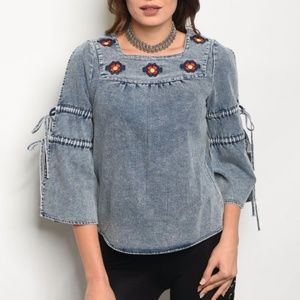 DENIM BLUE TOP
